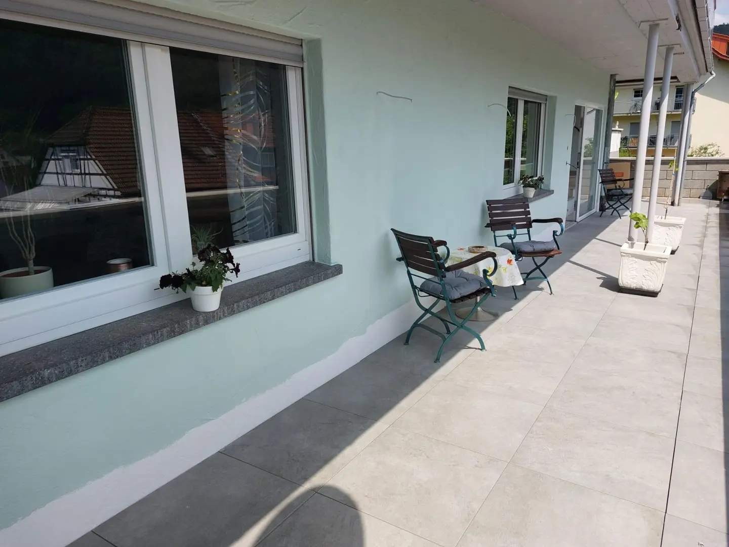 Terrasse vor der Wohnung